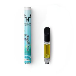 Description Moose Juice Extracts brings the ultimate vape experience directly to you. Our cartridges aren’t just filled; they’re crafted with the finest broad spectrum distillate and enriched with naturally derived terpenes for unmatched purity and taste. Every batch of MJE broad spectrum distillate is lab-tested, guaranteeing the quality and consistency that savvy users expect with every inhale. Designed for the flavor seeker, each MJE cartridge boasts 1 gram of potent THC in a sleek 1.0mL AVEO cartridge. Our cartridges, equipped with revolutionary ceramic heating elements and designed with quality in mind, coupled with our unique recipe, significantly enhance oil flow. This synergy sets a new standard for a premium vaping journey. 510 Thread Compatible. BATTERY NOT INCLUDED