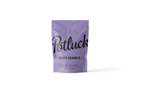 Potluck Edibles 200mg 1:1 THC/CBD Gummies – Grape