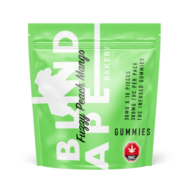 Blind Ape – Fuzzy Peach Mango 300mg THC Gummies