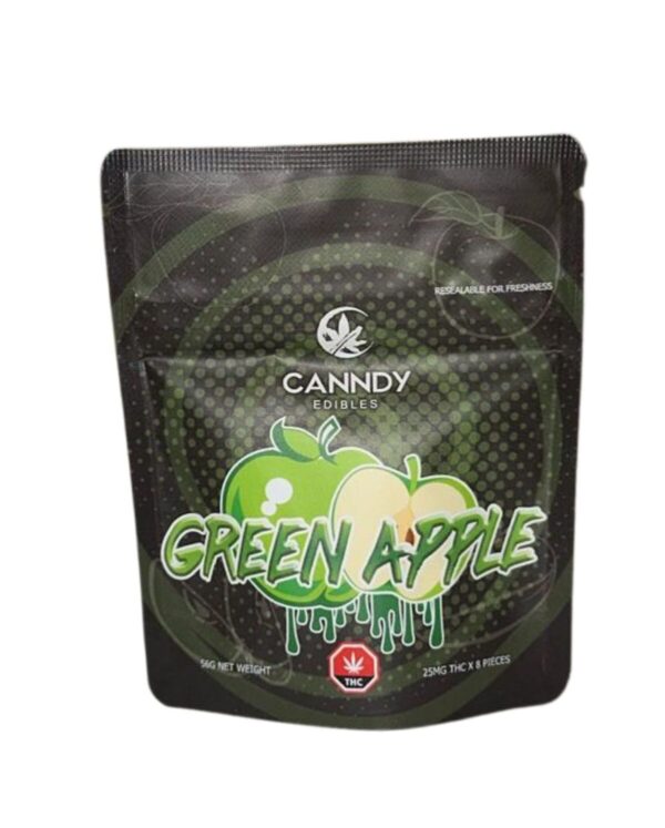 Canndy Edibles (200mg) THC Gummies – Green Apple